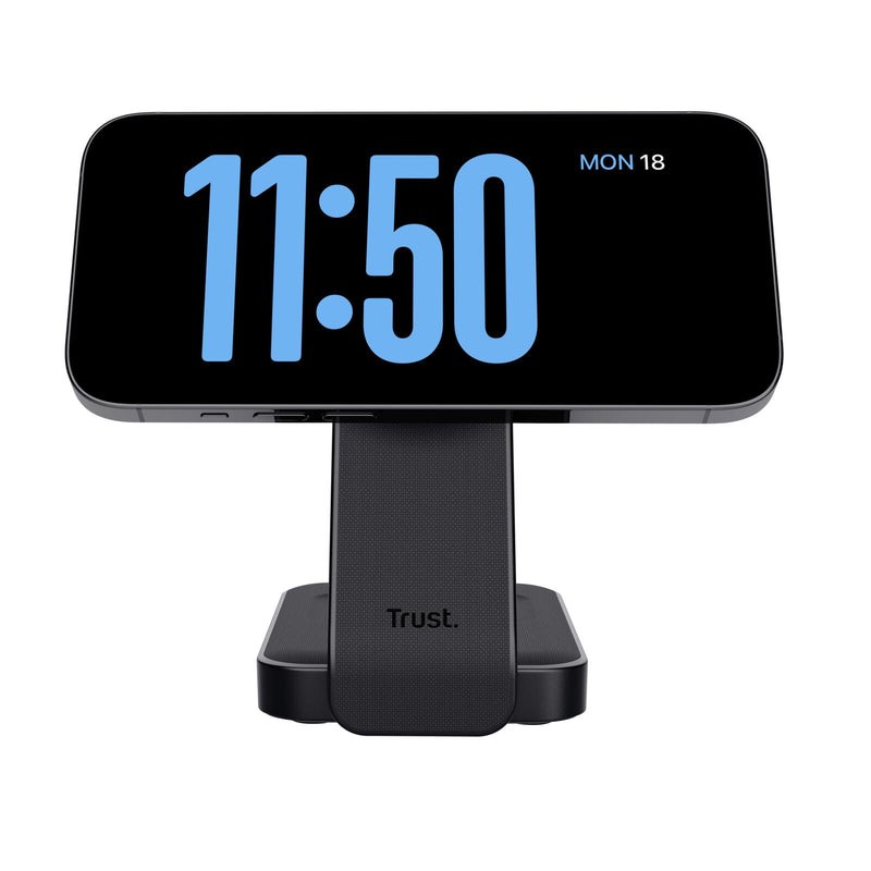 Trust Viro Kabellose, magnetische 3-in-1- Ladestation - Schwarz