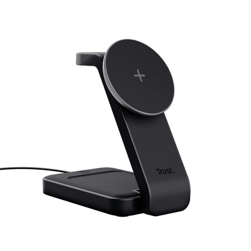 Trust Viro Kabellose, magnetische 3-in-1- Ladestation - Schwarz