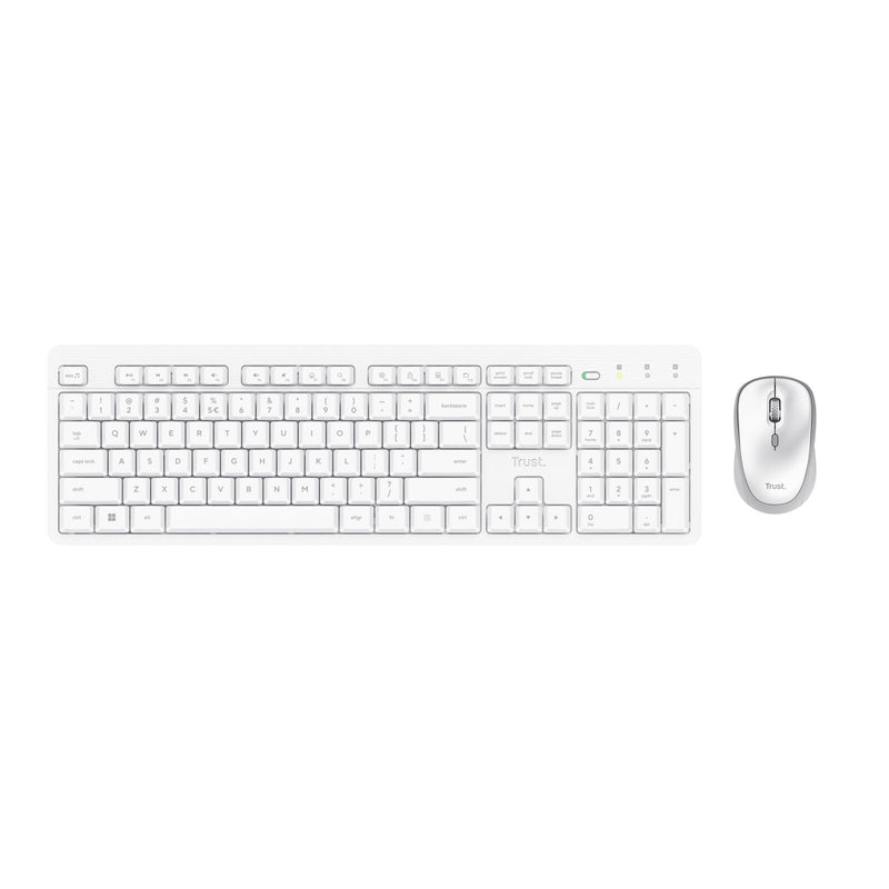 Trust Ody II Stilles kabelloses Tastatur-Maus-Set - Weiß US