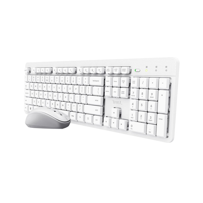 Trust Ody II Stilles kabelloses Tastatur-Maus-Set - Weiß US