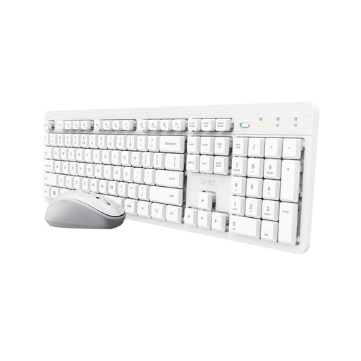 Trust Ody II Stilles kabelloses Tastatur-Maus-Set - Weiß DE