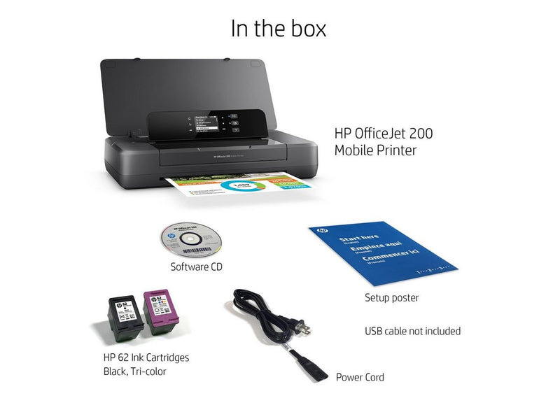 HP Officejet 200 Mobile - Color Inkjet - A4 - Wi-Fi - Farbe - Tinte