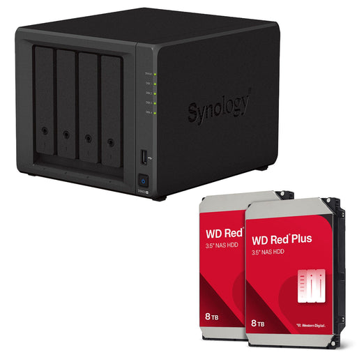 Synology DiskStation DS923+ 4 Einschübe NAS-Server Leergehäuse + 16TB WD Red Plus SATA 3.5' HDD (2x 8TB)
