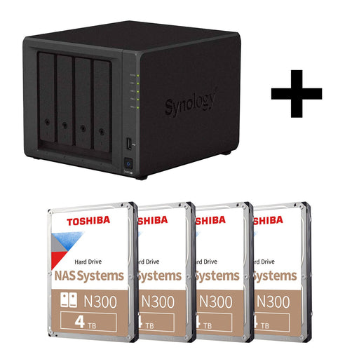 Synology DiskStation DS923+ 4 Einschübe NAS-Server Leergehäue & 16TB Toshiba N300 SATA 3.5' HDD