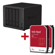 Synology DiskStation DS923+ 4 Einschübe NAS-Server Leergehäuse + 2x WD Red SATA 3.5' HDD 4TB Festplatte