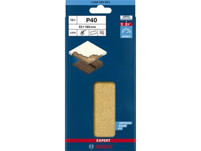 Bosch SLIBEBLAD PLAN 93X185MM K40 8H 10 STK