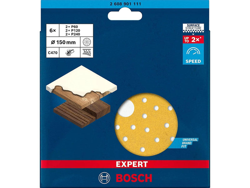 Bosch sanding blade set exc 150mm multi 6 pcs