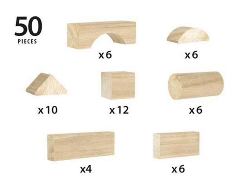 Brio 30113 50 Natural Building Blocks