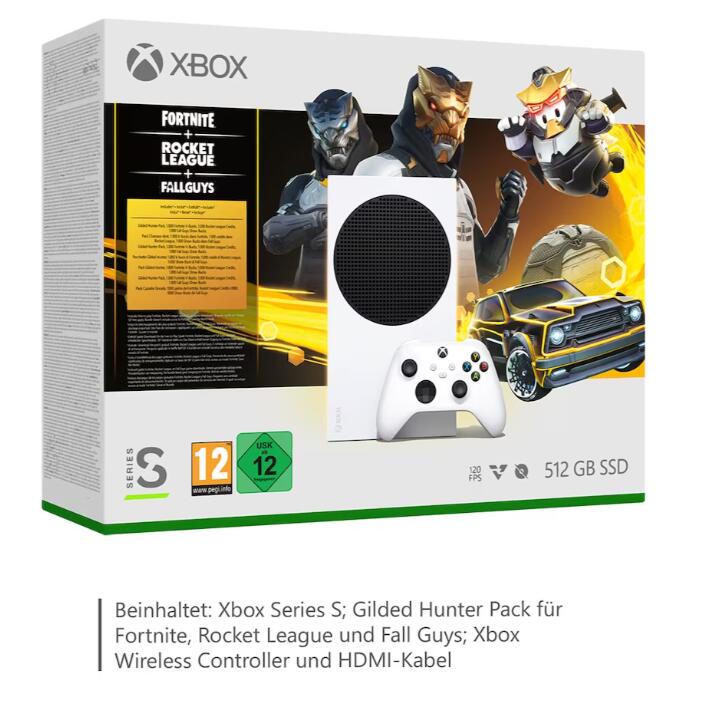 Microsoft Xbox Series S 512GB weiß & Gilded Hunter Bundle