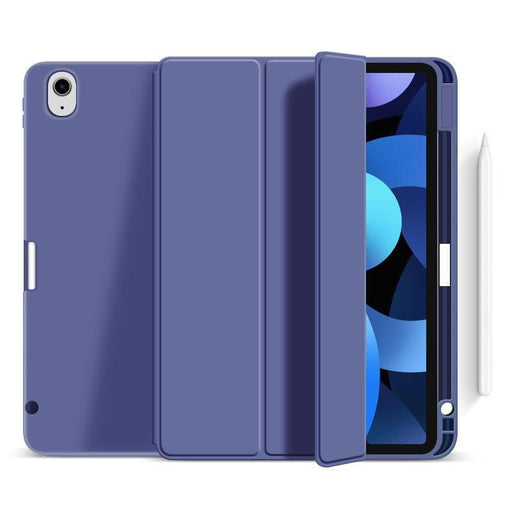 eSTUFF Miami Pencil Case für das iPad der 10. Gen. 2022 & 11. Gen. 2025 (10.9') - Purple PU leather/Clear (Bulk)