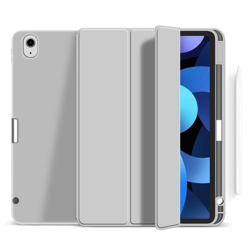 eSTUFF Miami Pencil Case für das iPad der 10. Gen. 2022 & 11. Gen. 2025 (10.9') - Grey PU leather/Clear (Bulk)