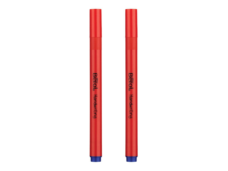 Berol Schreibstifte, 0,7mm, runde Form, bunte Schaftfarben, 2er Pack, Blau