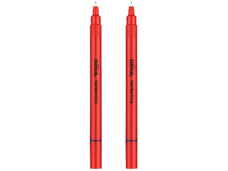 Berol Schreibstifte, 0,7mm, runde Form, bunte Schaftfarben, 2er Pack, Blau