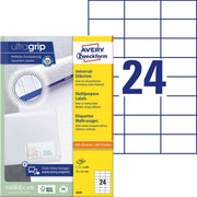 AVERY Zweckform Etiketten 3474 weiß 70,0 x 37,0 mm - 2.400 Stück