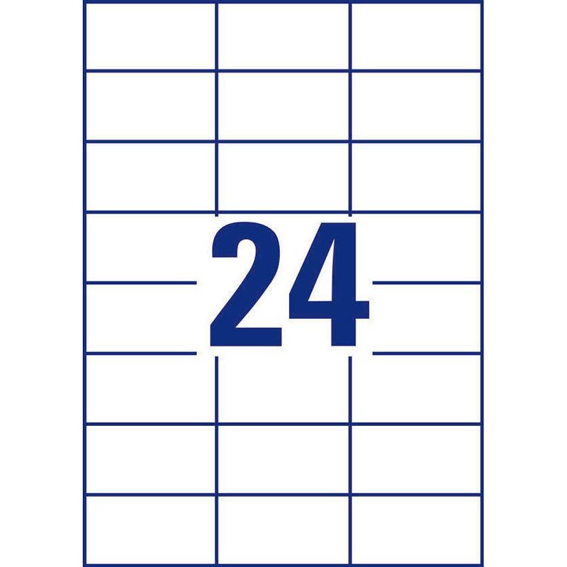 AVERY Zweckform Etiketten 3474 weiß 70,0 x 37,0 mm - 2.400 Stück