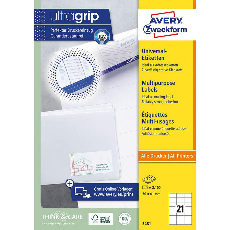AVERY Zweckform Universal-Etiketten permanent