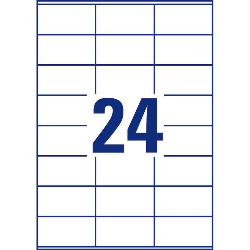 AVERY Zweckform Etiketten 70,0 x 36,0 mm weiß - 2.400 Stück