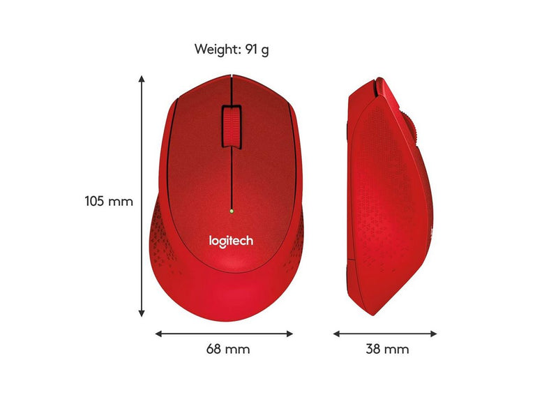 Logitech M330 Silent Plus - Maus (Rot)