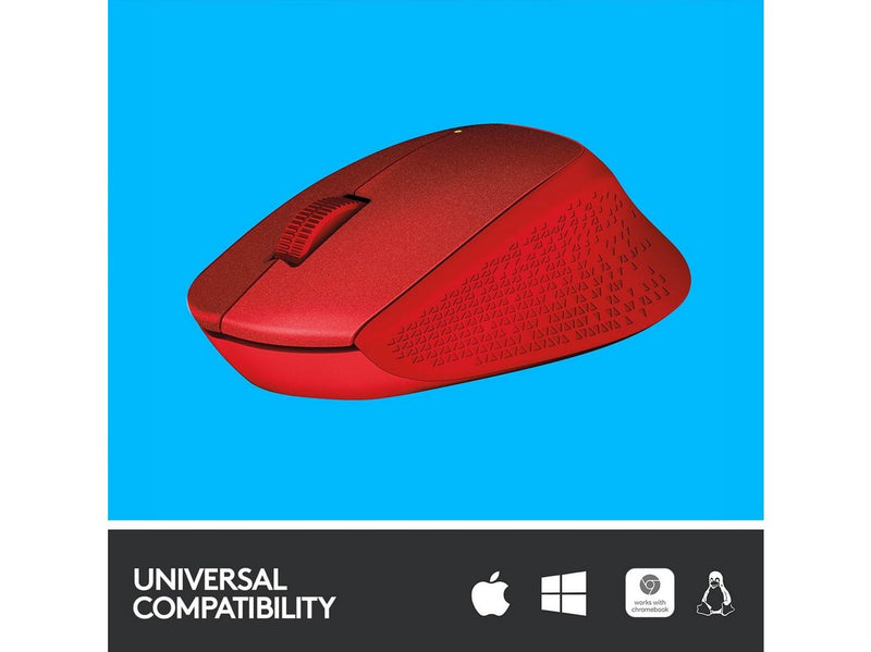 Logitech M330 Silent Plus - Maus (Rot)