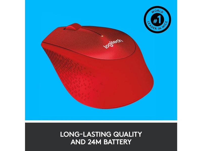 Logitech M330 Silent Plus - Maus (Rot)