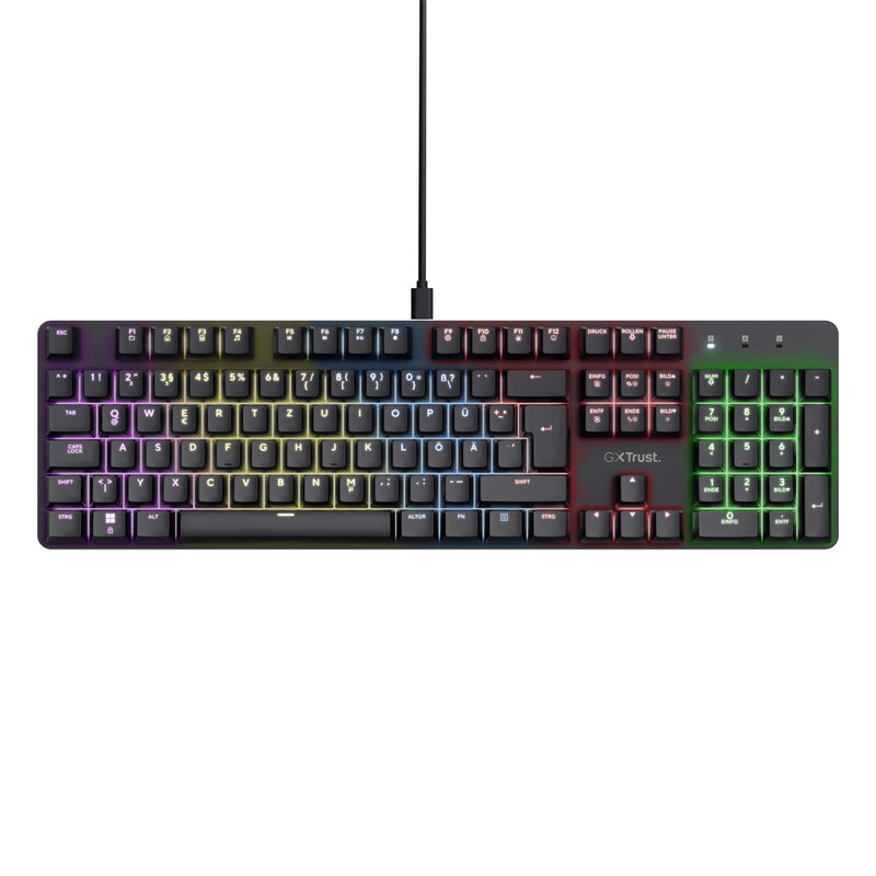 Trust GXT 871 Zora Mechanische Gaming-Tastatur, DE Layout