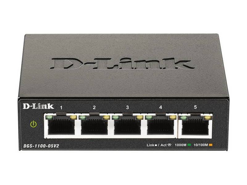 D-Link DGS-1100-05V2 5-Port Gigabit Smart Managed Switch