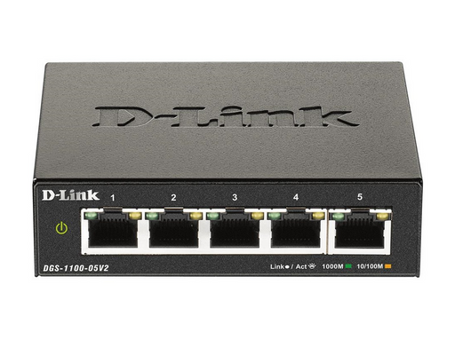 D-Link DGS-1100-05V2 5-Port Gigabit Smart Managed Switch