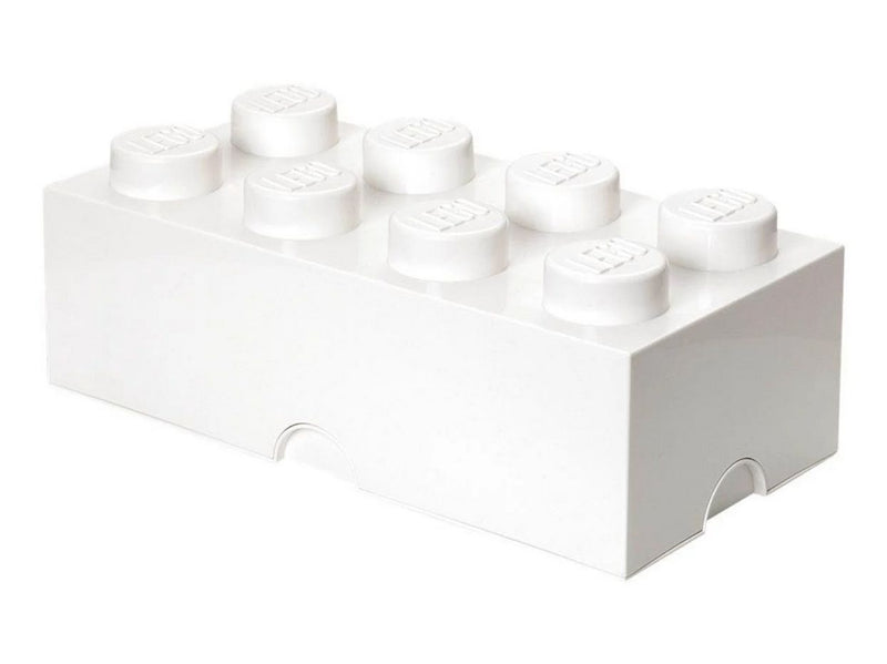 LEGO Aufbewahrungsstein, 8 Noppen, weiß