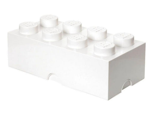 LEGO Aufbewahrungsstein, 8 Noppen, weiß