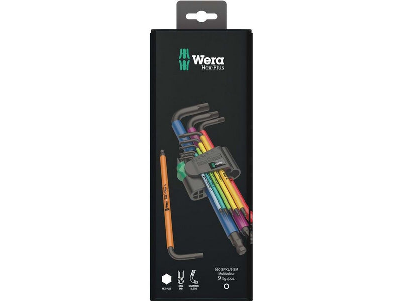 Wera 950 SPKL/9 SM N Multicolour Winkelschlüsselsatz, metrisch, BlackLaser, 9-teilig