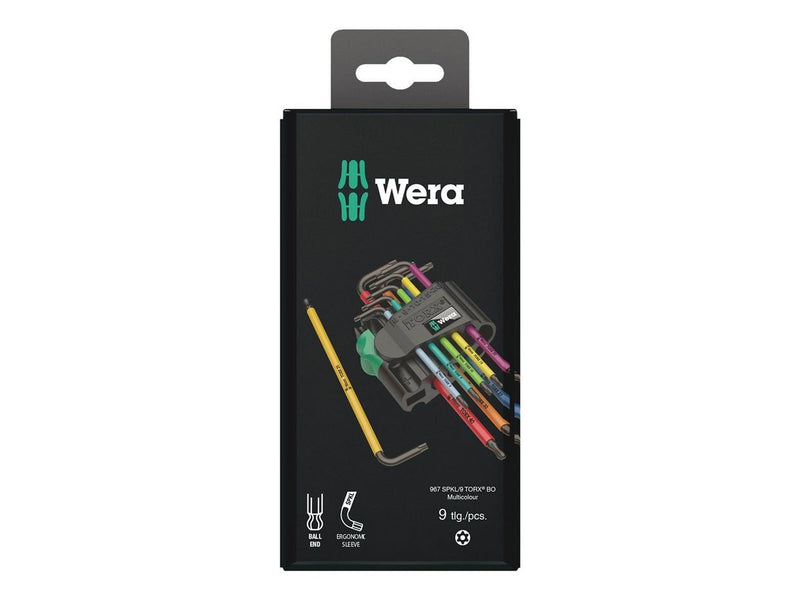 Wera 967 SPKL/9 TORX® BO Multicolour Winkelschlüsselsatz, BlackLaser, 9-teilig
