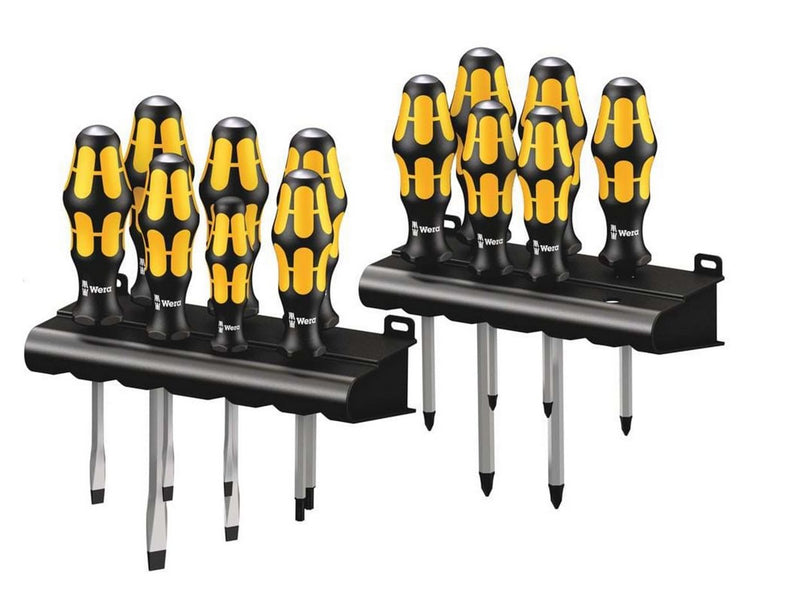 Wera Big Pack 900 Schraubendrehersatz Kraftform : Der Schraubmeißel + Rack, 13-teilig