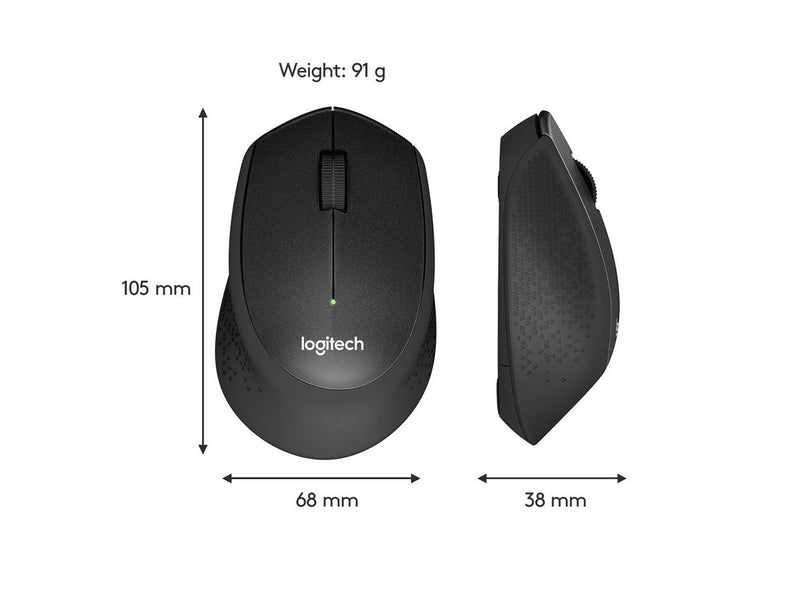 Logitech B330 Silent Plus - Maus (Schwarz)