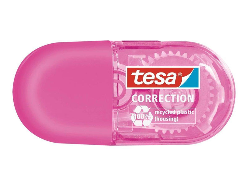 tesa Correction Tape Mini Roller ecoLogo 2x 6m x 5mm Blue + Pink