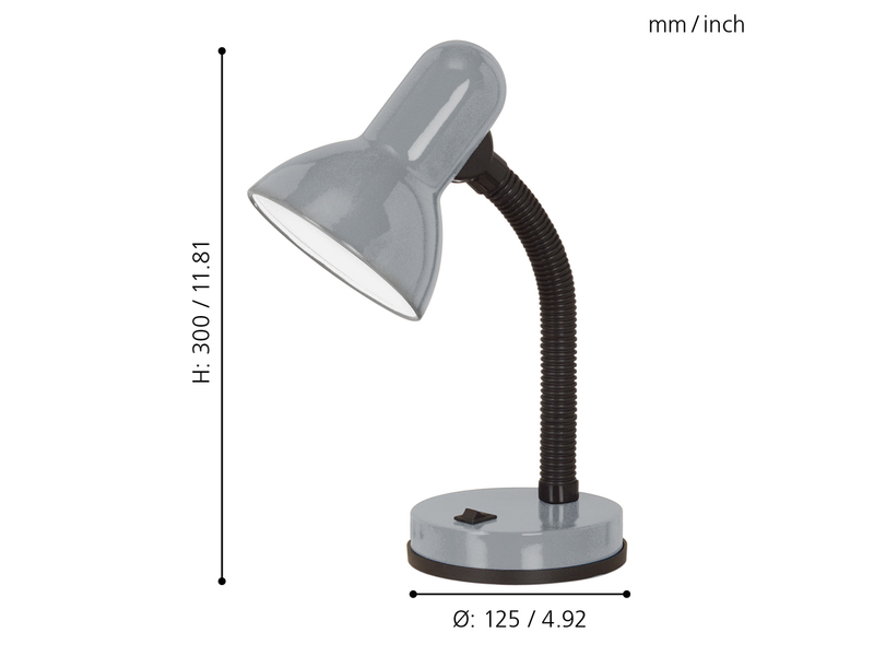 EGLO BASIC 1 Tischleuchte, silber