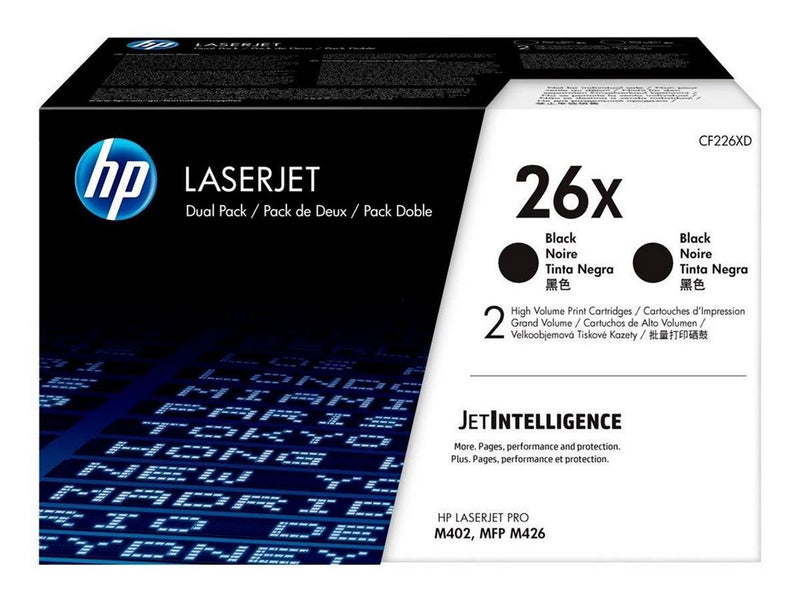 HP 26X / CF226XD 2-Pack High Capacity Black Toner