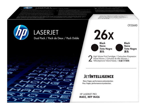 HP 26X / CF226XD 2-Pack High Capacity Black Toner