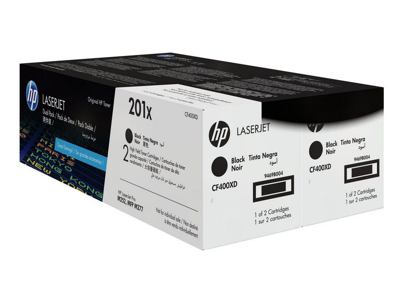 HP 201X / CF400XD 2-Pack High Capacity Black Toner