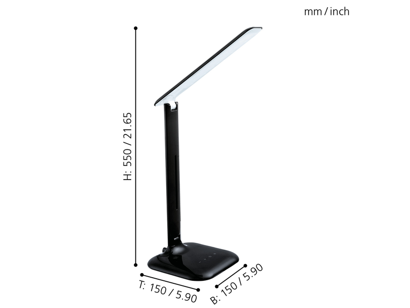 EGLO CAUPO Tischleuchte, schwarz