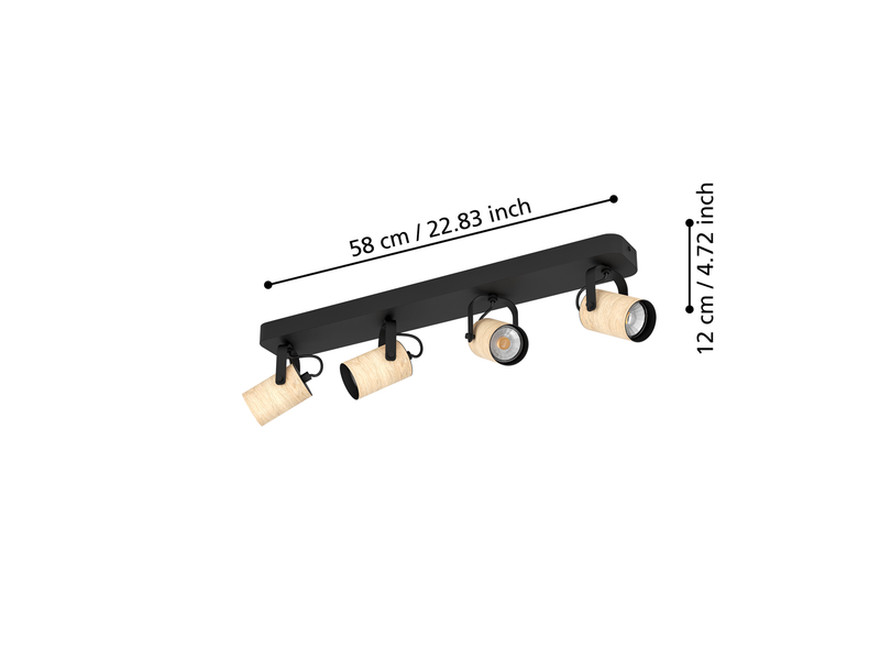 EGLO SCALEA 1 Wand- / Deckenleuchte, weiss m.Dekor