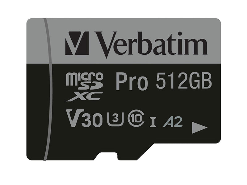 Verbatim Pro Speicherkarte 512 GB (SD-Adapter inbegriffen)