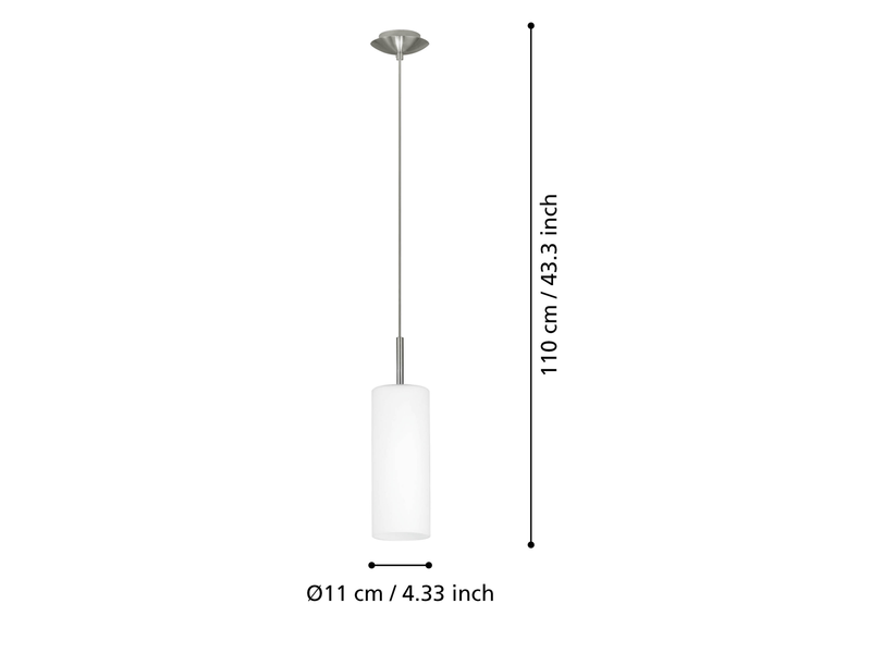EGLO TROY 3 Hängeleuchte, weiss lackiert
