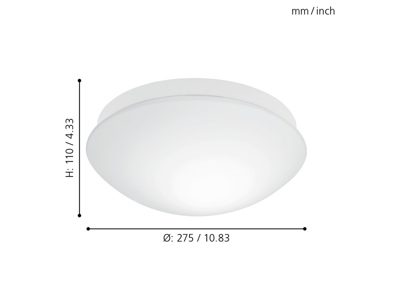 EGLO BARI-M Deckenleuchte, weiss