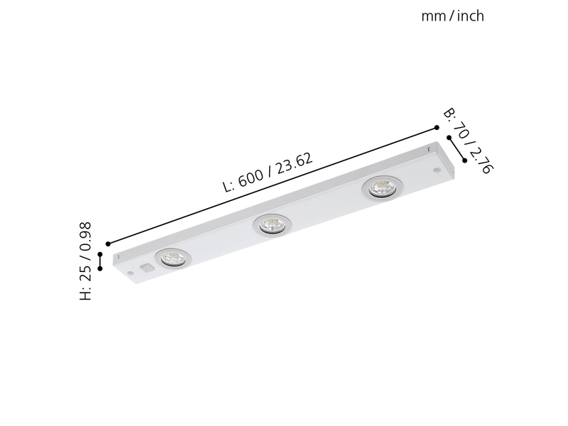 EGLO KOB LED Unterbauleuchte, weiss