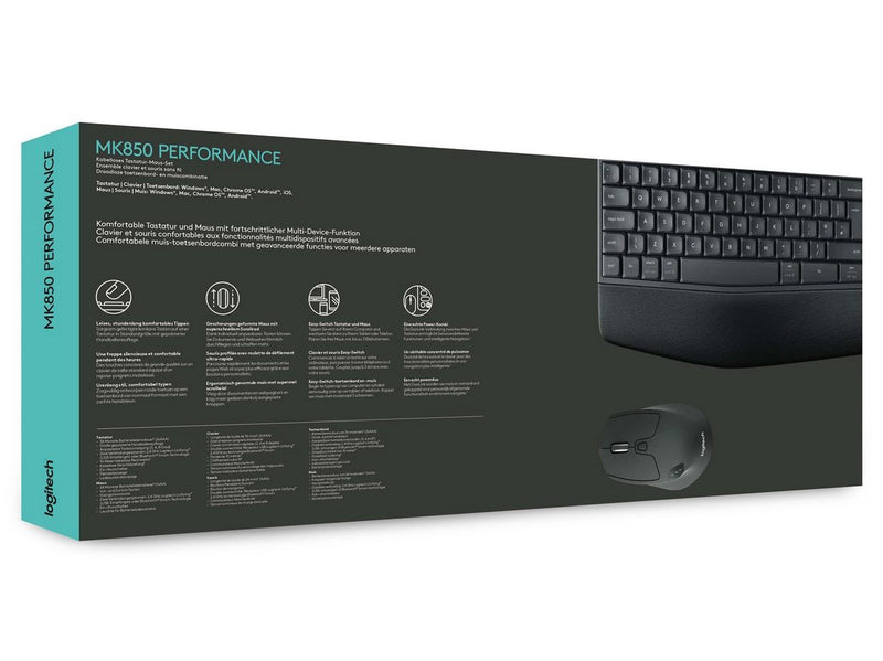 Logitech MK850 Performance - DE - Tastatur & Maus Set - Deutsch - Schwarz