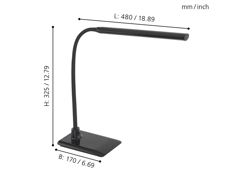 EGLO LAROA Tischleuchte, schwarz