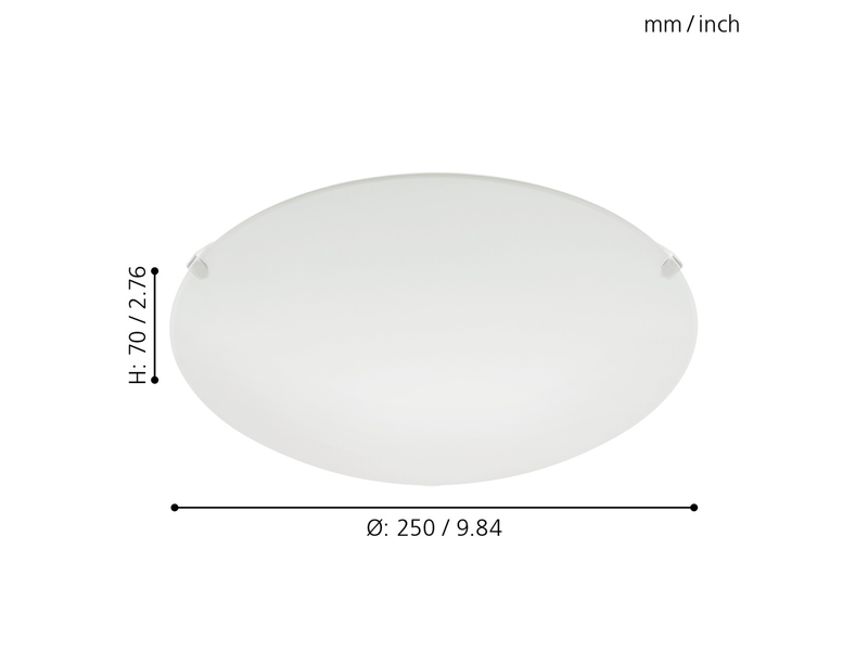 EGLO MARS Wand- / Deckenleuchte, weiss
