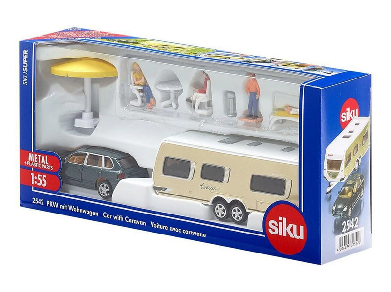 SIKU 1:55 Car With Caravan
