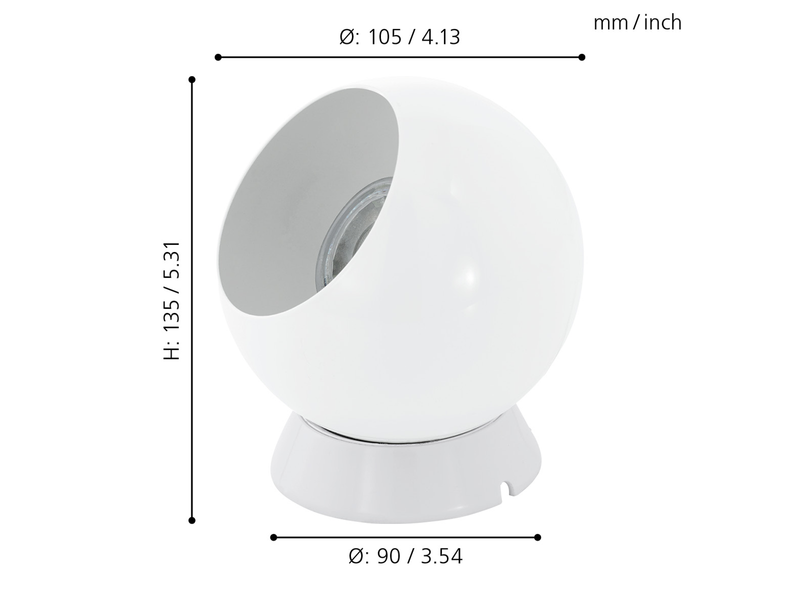 EGLO PETTO 1 Tischleuchte, weiss