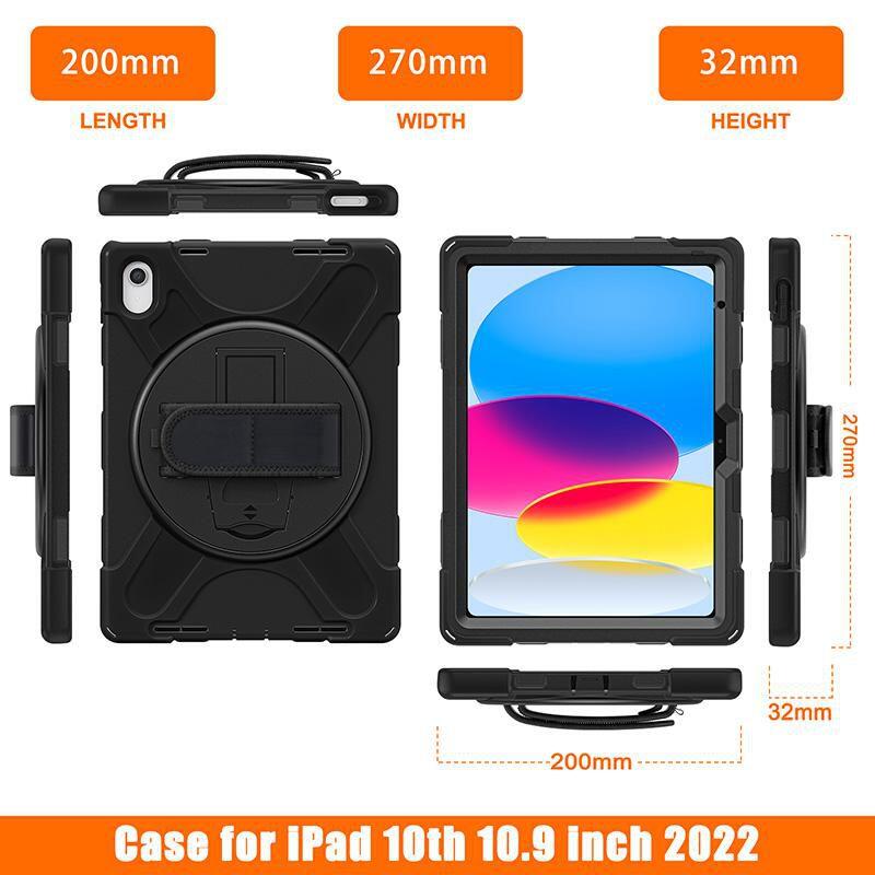 eSTUFF Austin Defender Case für das iPad der 10. Gen 2022 & 11. Gen 2025 (10.9') - Black (Bulk)